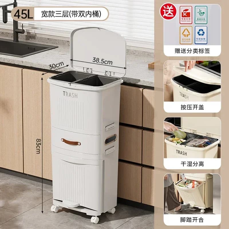 poubelle de cuisine tri selectif